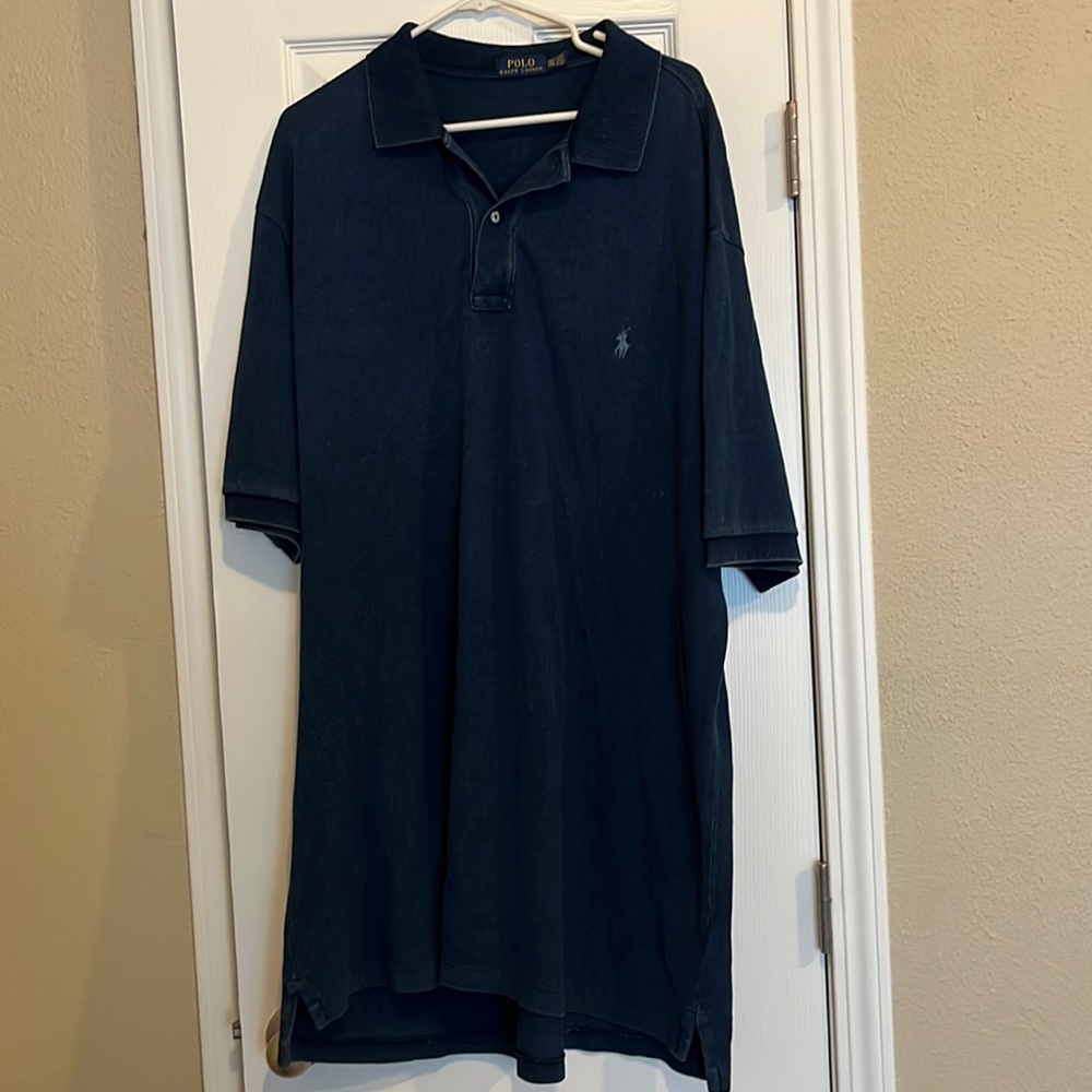 Polo Ralph Lauren Collared Shirt, Size 2XLT, Color: Navy blue